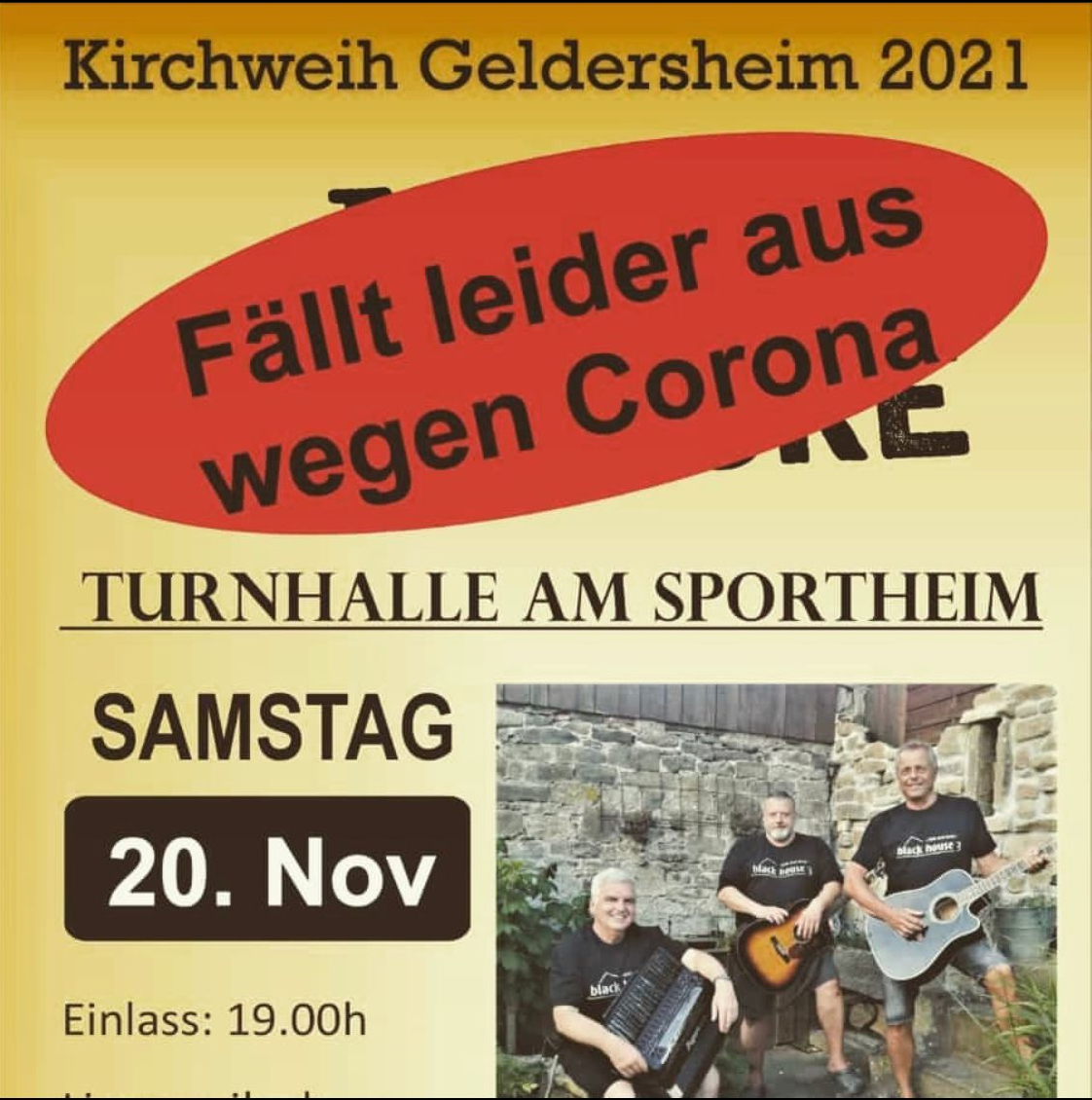 Kirchweihtanz fällt leider aus