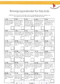 Bewegungskalender für fitte Kids